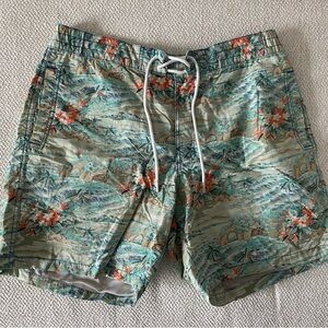 Rodd & Gunn Tropical Floral Swim Trunks - Green & Coral